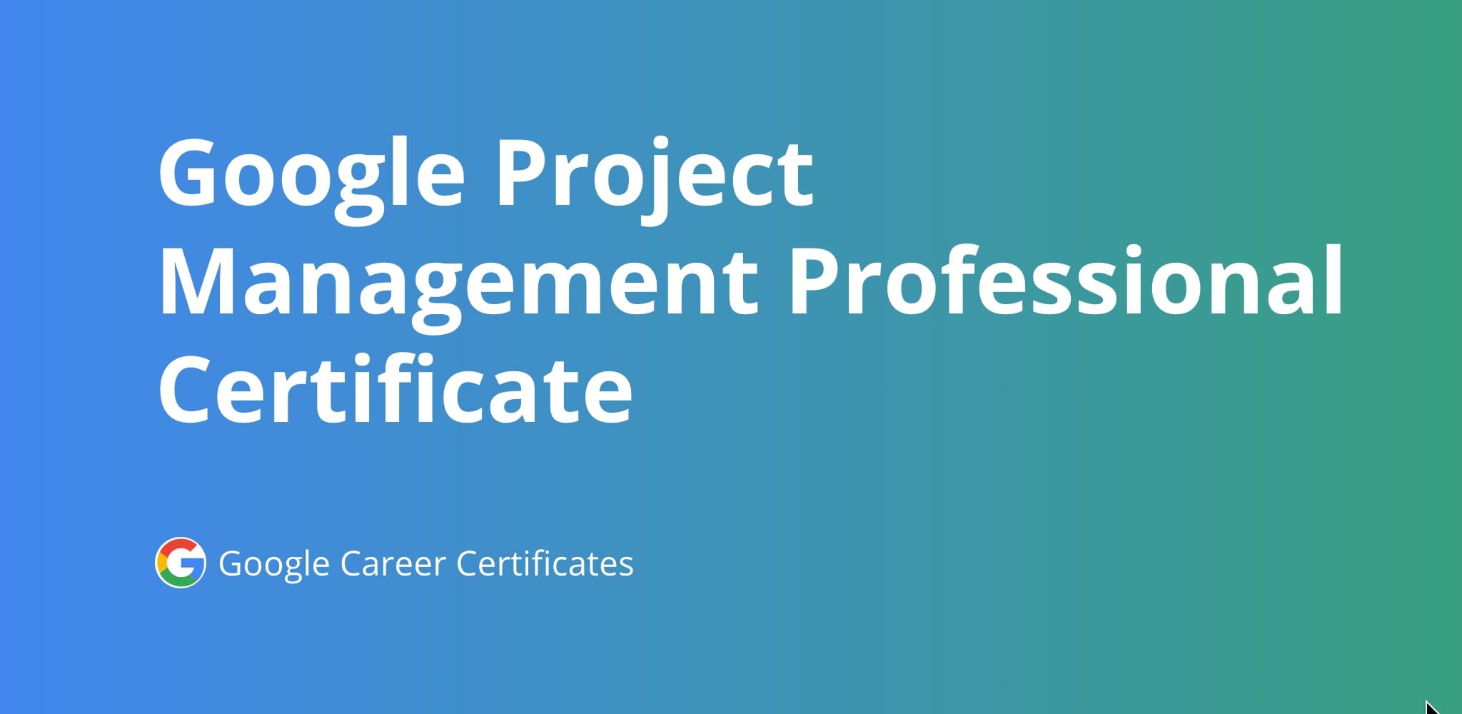 What is Google project management certification?