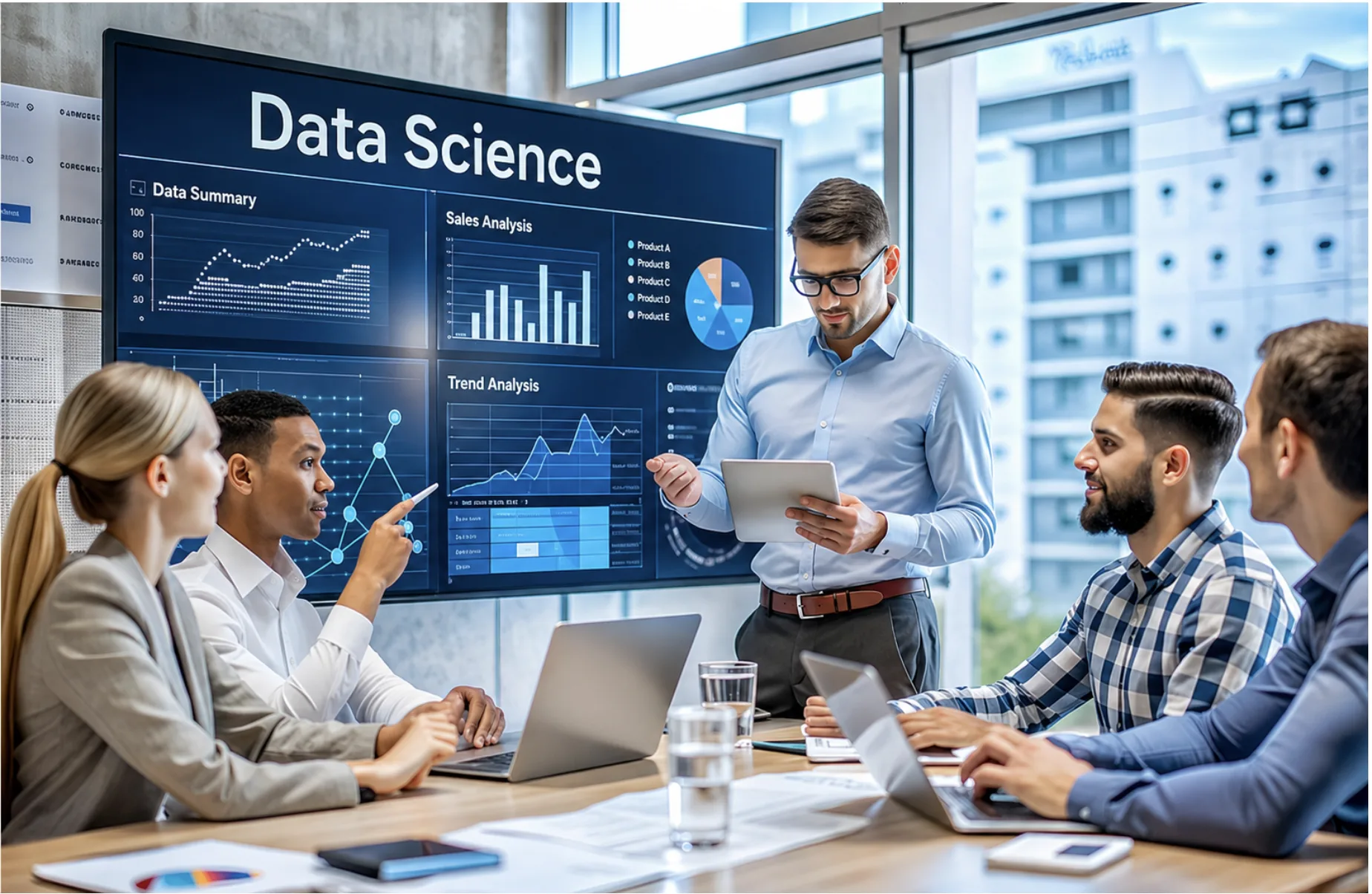Data science learner exploring analytics on a laptop